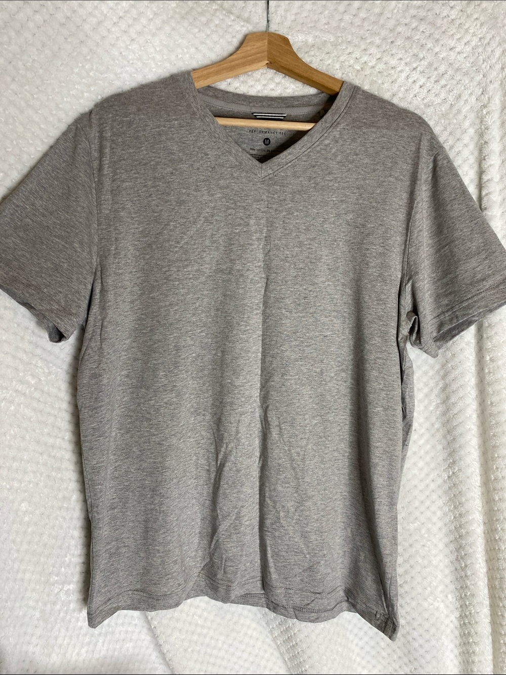 Porter & Ash Grey V-Neck Men's Performance Tee Shirt